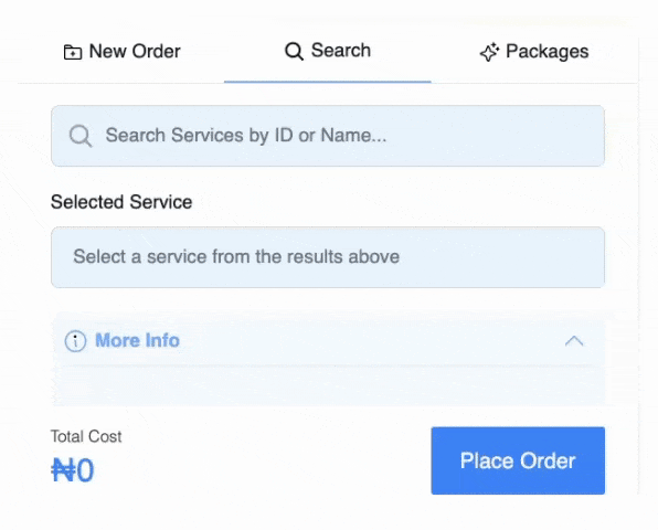 Fast search functionality